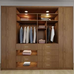 Armario Vestidor a Medida, Muebles de Madera para Dormitorio, Armario con Puertas Batientes, Armarios con Diseño Nuevo - Product Image 5