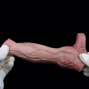 FAAK Funda realista de piel sintética con diseño de nudo canino para masturbador masculino, alargador de pene, funda de fantasía para pene, para coqueteo masculino, tienda sexual - Product Image 2