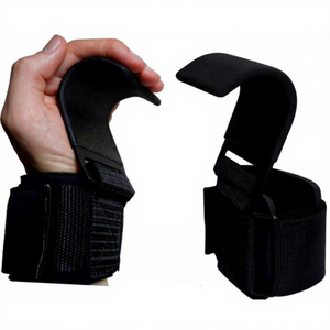 Ganchos Metálicos para Levantamiento de Pesas y Correas para Peso Muerto con Agarres Antideslizantes de Alta Resistencia Personalizados para Entrenamientos de Fisicoculturismo en el Gimnasio - Product Image 1