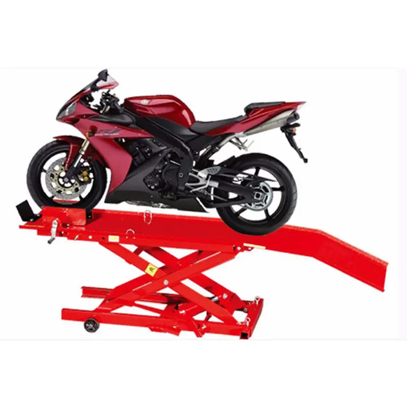 Hydraulic Lifting Platform Motorcycle Lifter Air Operated Manual Dual Purpose Motorcycle Repair Lifting Platform