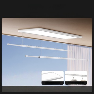 Thin invisible automatic intelligent remote control <b>ceiling</b> balcony household lifting electric drying rack - Product Image 2