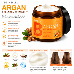OEM para Crema de Tratamiento Capilar con Queratina Orgánica y Colágeno, con Protección del Color, Hidratante, Reparadora, Fórmula Concentrada, Mascarilla Capilar - Product Image 3
