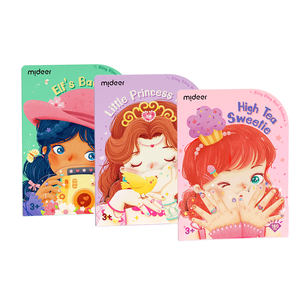 Autocollants pour ongles imperméables et scintillants pour enfants Mideer, unisexes, pour les âges de 2 à 14 ans+, design princesse multicolore - Product Image 1