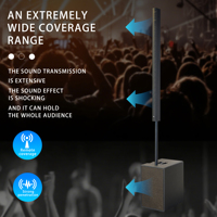 Portátil nuevo diseño profesional 16 unidades bidireccional Line Array altavoces columnas 2 pulgadas Audio altavoz sistema de sonido para exteriores