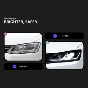 Feux de jour à LED bicolores améliorés, accessoires de signalisation modifiés, étanches, adaptés aux voitures MK6 2011-2018, LED dynamiques complètes - Product Image 3