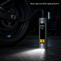 Compresseur d'air portable rechargeable 150 PSI avec LED pour gonflage de pneus et vélos