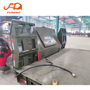 Remorque surbaissée <span class=keywords><strong>à</strong></span> col de cygne détachable FUDENG Group, 100 tonnes, semi-remorque hydraulique amovible <span class=keywords><strong>à</strong></span> plateau bas <span class=keywords><strong>à</strong></span> <span class=keywords><strong>vendre</strong></span> au Congo - Product Image 5