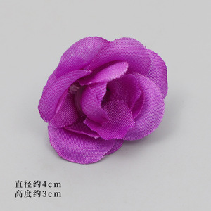 Têtes de fleurs artificielles en soie de 4 cm, haute simulation, pour décorations de mariage, matériaux DIY - Product Image 6