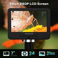 Andonstar AD249S-P 4000X Digital Microscope 7' 10.1' UHD 4K 2160P 120fps with PC Connection for PCB Solder Check Phone Repair