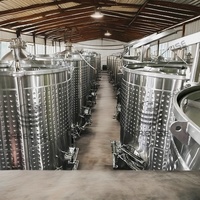 Acier inoxydable 1000L 5000l 10000l Cuves de fermentation pour jus vin alcool équipement de stockage avec certificat ISO