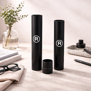 Custom Logo Eco-Friendly Poster Kraft Cardboard Tube <b>Box</b> Black Shipping Paper Tube Printed Cosmetic <b>Clothes</b> Cylinder Packaging - Product Image 3