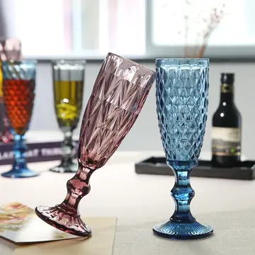 Unbreakable Glassware Custom Colored Water Drinking Cup Amber Metal Ceramic Customized Goblet Pink Vintage Green Quantity Blue