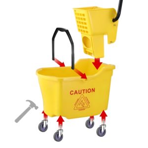 Mind Reader Seau de vadrouille avec essoreuse 22 Qt (5.5 gallons) Roues de nettoyage de sol - Product Image 5