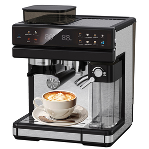 Machine à café expresso professionnelle Bean-to-Cup à double chaudière, avec fonction de mousseur à lait numérique automatique et poignée pour capsules, affichage numérique - Product Image 4