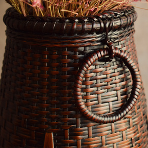 Handmade Bamboo Woven Vase Natural Craft Home Decoration Flower Basket - Product Image 3
