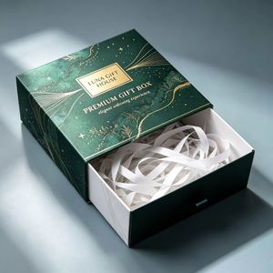 FX Luxury Custom Silver Drawer <b>Box</b> with Handle Printed Cardboard Jewelry Gift Packaging <b>Box</b> Eco-friendly <b>Paper</b> Keepsake <b>Box</b> - Product Image 3