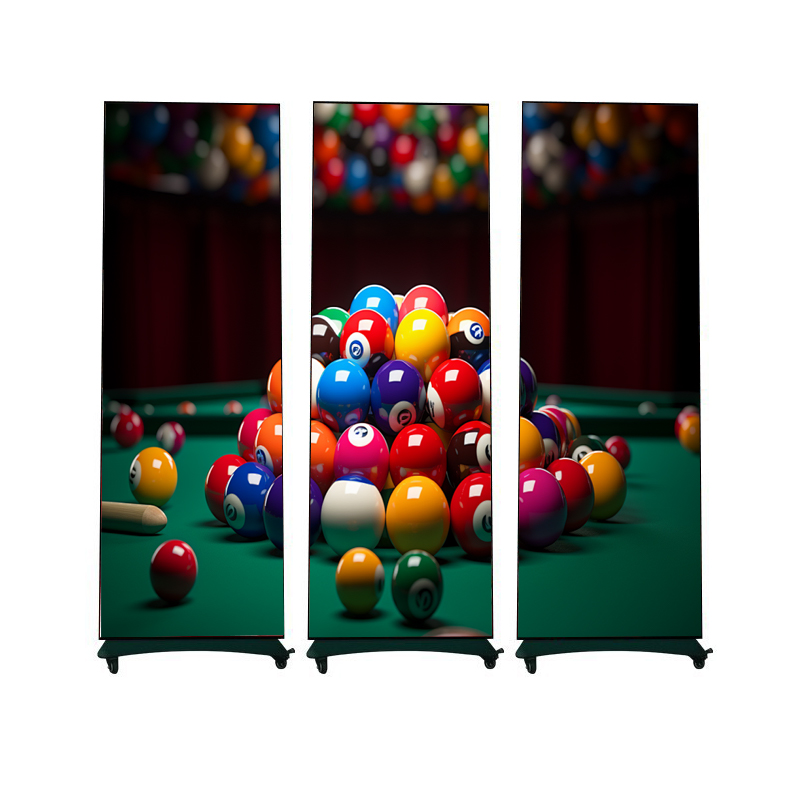 Custom Indoor LED Poster for Shopping Mall LED Screen P1.86 P2 P2.5 Portable Smart Advertising Player Led Screen Poster Display