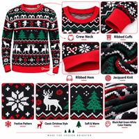 Pull de Noël personnalisé pour homme – Tricot amusant et original avec logo frontal, anti-rétrécissement, OEM, marque privée, vente en gros