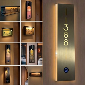 2024 nuovo Dsymbol personalizzato in acciaio inox camera <span class=keywords><strong>numero</strong></span> porta targa segnaletica direzionale segnaletica porta Hotel - Product Image 2