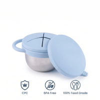 BPA-vrije roestvrijstalen snackbox voor peuters - Lekvrije kindereten opbergdoos, vaatwasserbestendig draagbare metalen babybeker