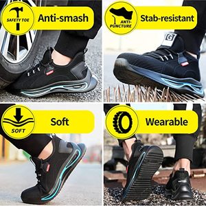 صن لاند أحذية أمان سلامة العمل أحذية رياضية حذاء رجالي العمل منع ثقب رجل رياضة أحذية أمان الأزياء - Product Image 6