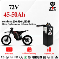 Batterie au lithium POWER 72V50Ah pour moto électrique Sur Ron Light Bee X, 3600Wh, haute puissance, décharge continue 220A