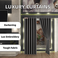 Rideau Jacquard Ondulé avec Cantonnière Fantaisie Style Moderne pour Fenêtre Française Tissu Doublure Occultante 100% Polyester Vente en Gros à Dubaï