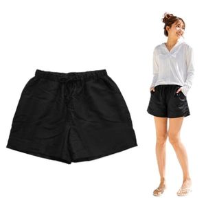 Short de bain noir à taille élastique pour homme, short de plage tissé, logo personnalisé, vêtements de plage décontractés - Product Image 1