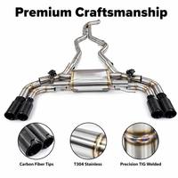 Système d'échappement Valvetronic en acier inoxydable pour BMW M340i M440i G20 G22 B58 Cat-Back, soudé TIG, embouts quadruples en fibre de carbone, 2019+