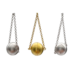 Chiusura chiusura di sicurezza chiusure di sicurezza in argento sterling placcato oro 18 carati catena di grano in argento <span class=keywords><strong>con</strong></span> chiusura magnetica per gioielli rotondi <span class=keywords><strong>con</strong></span> <span class=keywords><strong>magnete</strong></span> - Product Image 1