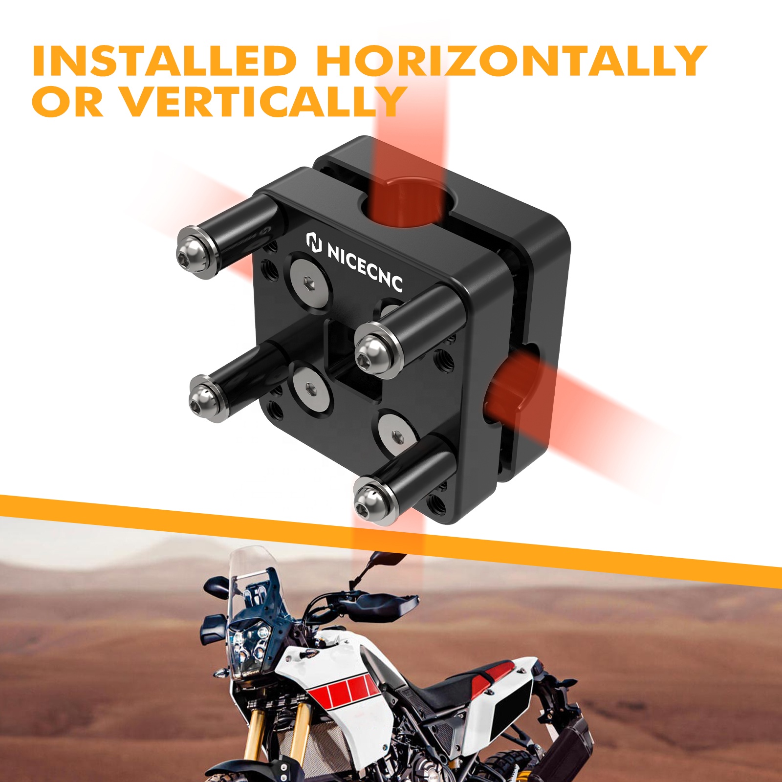NICECNC 12MM GPS Halterung Lenkerklemme AMPS Für Yamaha Tenere 700