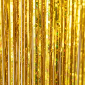 2 tende in carta metallizzata dorata per decorazioni per feste - Product Image 4
