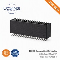 Conector de cable a placa D1100 de 34 pines, ángulo recto de 90 grados, paso de 2 mm, 3A 125V, PBT UL94 V-0, IATF16949, OEM de fábrica 1939638-7