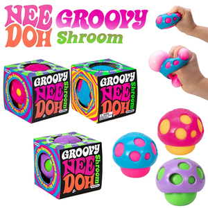 Schylling NeeDoh Groovy Shroom Soft Pull Pinch Stress Ball Sensory Relief Fidget Toy Autism ADHD Toy Wholesale - Product Image 1