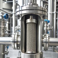 Cartouche filtrante en maille plissée en acier inoxydable pour la filtration industrielle des liquides et des gaz