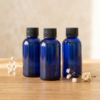 Bouchon à vis en plastique anti-déversement pour flacons de médicaments pharmaceutiques, flacon vide bleu pour pilules et capsules avec bouchon de sécurité enfant