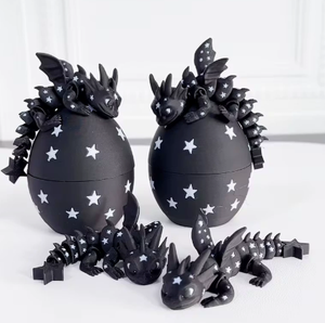 Figurines Dragon Black Star Dragon Egg avec mini jouets dragon, objets de collection fantastiques pour enfants de 7 à 12 ans - Product Image 1