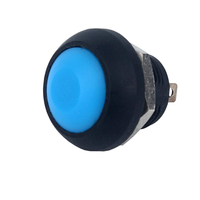 Interrupteur à bouton-poussoir momentané à tête ronde de 12 mm, 1NO 2A 250V, boîtier en plastique étanche IP65 pour dispositif médical