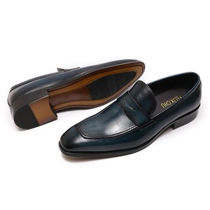 Chaussures de <span class=keywords><strong>costume</strong></span> en cuir de vache véritable pour hommes, faites à la main de haute qualité, chaussures de mariage formelles italiennes d'été pour hommes, chaussures habillées oxford - Product Image 5