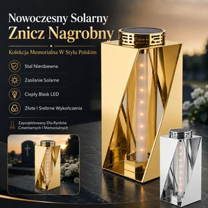 Lanterna Solare Moderna per Cimitero in Acciaio Inossidabile per Grossisti di Articoli Funerari - Product Image 2