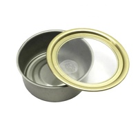 Boîte de conserve décorative personnalisée pour bougies, boîte de conserve avec couvercle transparent pour bougies, crème cosmétique
