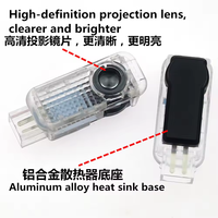 Nouveau projecteur LED 12V haute luminosité pour logo de voiture, éclairage de bienvenue de porte, installation facile pour Audi 2025