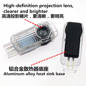 Nouveau projecteur LED 12V haute luminosité pour <span class=keywords><strong>logo</strong></span> de voiture, éclairage de bienvenue de porte, installation facile pour <span class=keywords><strong>Audi</strong></span> 2025 - Product Image 4