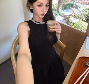 ชุดเดรสเอวบางสวยหรูสำหรับสาวฮอต สไตล์ฝรั่งเศส ชุดเดรสสีดำระดับไฮเอนด์สำหรับฤดูร้อน เหมาะสำหรับงานเลี้ยงวันเกิด - Product Image 2