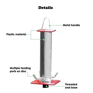 Abreuvoir pour colibris moderne en plastique Transparent, mangeoires pour colibris à main en plein air - Product Image 2