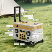 Centrale Électrique Portable 5kW 5000Wh avec Batterie LiFePO4, Onduleur à Onde Sinusoïdale Pure, Générateur Solaire sur Chariot pour Camping en Plein Air, Camping-car et Alimentation de Secours Domestique
