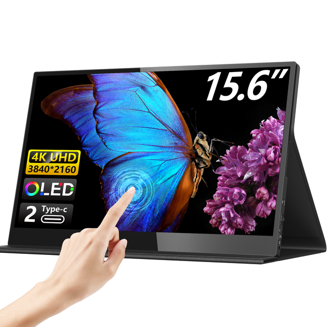 Laptop 15.6 Inch External Touch Portable Monitor 15.6" 4k Full HD 16:9 Display Touchscreen