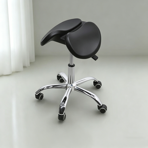 Silla Ergonómica Giratoria con Ruedas para Peluquería, con Asiento Dividido y Altura Ajustable, para Peluquero/Salón de Belleza/Clínica - Product Image 5