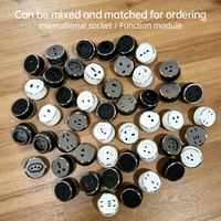 Regleta de Enchufes Móvil KSQ de Tamaño Completo (40cm a 100cm) Personalizable con Enchufes UN, UK, EU, Brasil e Israel