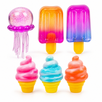 Jouets Squishies en silicone personnalisables en forme de crème glacée, à remontée lente, anti-stress et sensoriels, cadeaux
